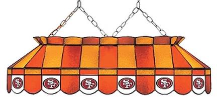 San Francisco 49ers NFL Licensed 40" Rectangular Stained Glass Lamp from Imperial International