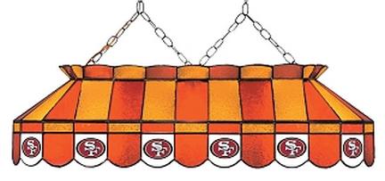 San Francisco 49ers NFL Licensed 40" Rectangular Stained Glass Lamp from Imperial International