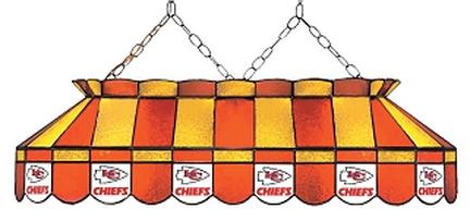 Kansas City Chiefs NFL Licensed 40" Rectangular Stained Glass Lamp from Imperial International