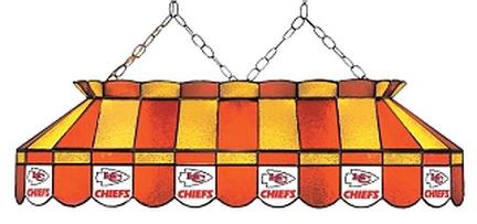 Kansas City Chiefs NFL Licensed 40" Rectangular Stained Glass Lamp from Imperial International