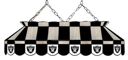 Oakland Raiders NFL Licensed 40" Rectangular Stained Glass Lamp from Imperial International