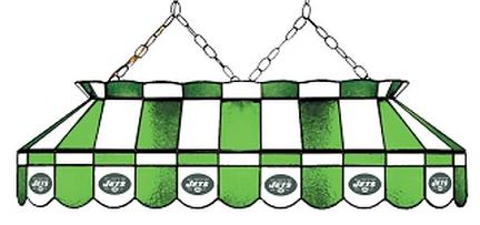 New York Jets NFL Licensed 40" Rectangular Stained Glass Lamp from Imperial International