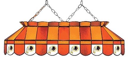 Washington Redskins NFL Licensed 40" Rectangular Stained Glass Lamp from Imperial International