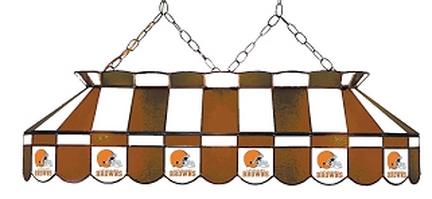 Cleveland Browns NFL Licensed 40" Rectangular Stained Glass Lamp from Imperial International