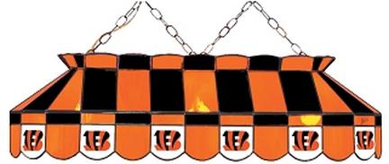 Cincinnati Bengals NFL Licensed 40" Rectangular Stained Glass Lamp from Imperial International