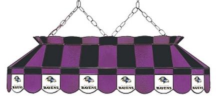 Baltimore Ravens NFL Licensed 40" Rectangular Stained Glass Lamp from Imperial International