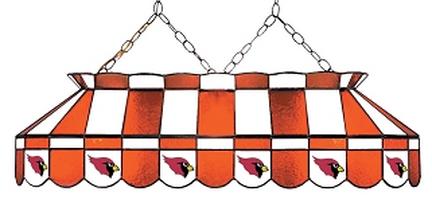 Arizona Cardinals NFL Licensed 40" Rectangular Stained Glass Lamp from Imperial International