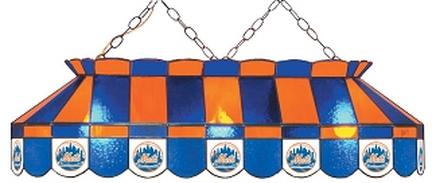 New York Mets MLB Licensed 40" Rectangular Stained Glass Lamp from Imperial International