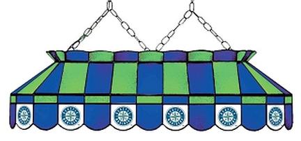 Seattle Mariners MLB Licensed 40" Rectangular Stained Glass Lamp from Imperial International