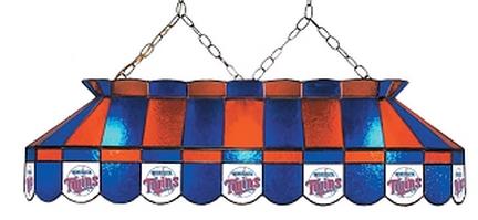 Minnesota Twins MLB Licensed 40" Rectangular Stained Glass Lamp from Imperial International