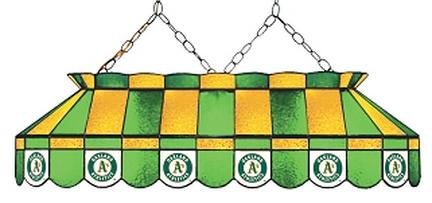 Oakland Athletics MLB Licensed 40" Rectangular Stained Glass Lamp from Imperial International