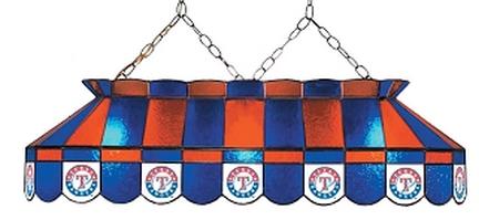 Texas Rangers MLB Licensed 40" Rectangular Stained Glass Lamp from Imperial International