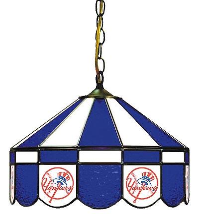 New York Yankees MLB Licensed 16" Diameter Stained Glass Lamp from Imperial International
