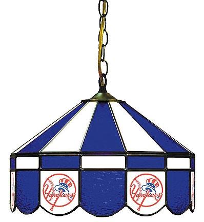 New York Yankees MLB Licensed 16" Diameter Stained Glass Lamp from Imperial International