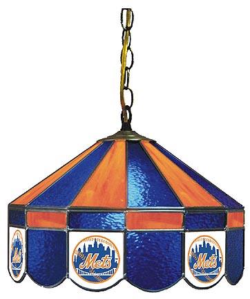 New York Mets MLB Licensed 16" Diameter Stained Glass Lamp from Imperial International