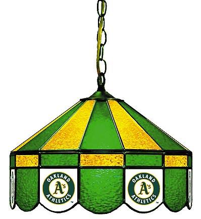 Oakland Athletics MLB Licensed 16" Diameter Stained Glass Lamp from Imperial International