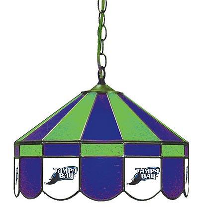 Tampa Bay Rays MLB Licensed 16" Diameter Stained Glass Lamp from Imperial International