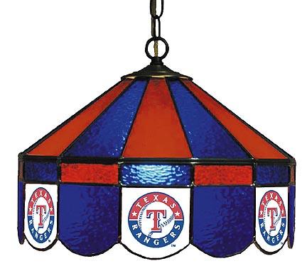 Texas Rangers MLB Licensed 16" Diameter Stained Glass Lamp from Imperial International