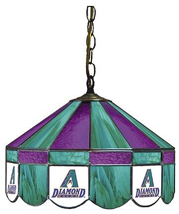 Arizona Diamondbacks MLB Licensed 16" Diameter Stained Glass Lamp from Imperial International
