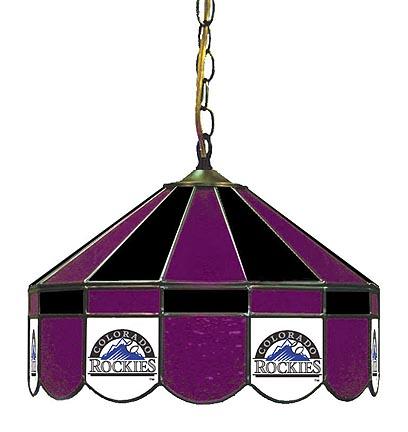 Colorado Rockies MLB Licensed 16" Diameter Stained Glass Lamp from Imperial International