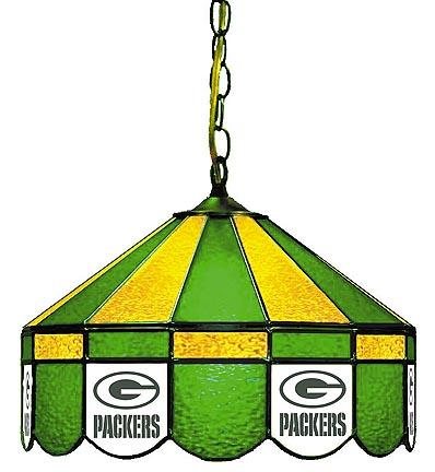 Green Bay Packers NFL Licensed 16" Diameter Stained Glass Lamp from Imperial International