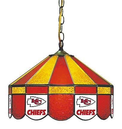 Kansas City Chiefs NFL Licensed 16" Diameter Stained Glass Lamp from Imperial International