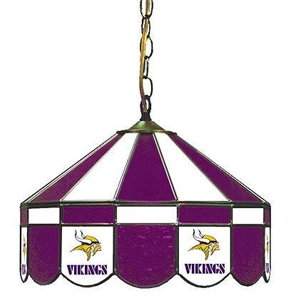Minnesota Vikings NFL Licensed 16" Diameter Stained Glass Lamp from Imperial International