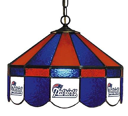 New England Patriots NFL Licensed 16" Diameter Stained Glass Lamp from Imperial International
