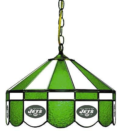 New York Jets NFL Licensed 16" Diameter Stained Glass Lamp from Imperial International