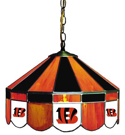 Cincinnati Bengals NFL Licensed 16" Diameter Stained Glass Lamp from Imperial International