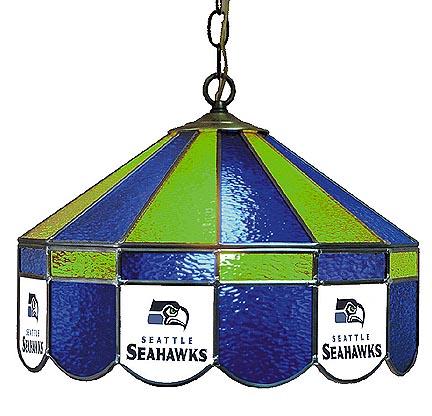 Seattle Seahawks NFL Licensed 16" Diameter Stained Glass Lamp from Imperial International