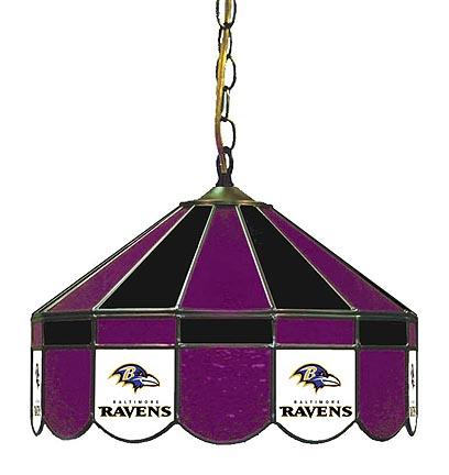 Baltimore Ravens NFL Licensed 16" Diameter Stained Glass Lamp from Imperial International