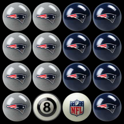 New England Patriots NFL Home vs. Away Billiard Balls Full Set (16 Ball Set) by Imperial International