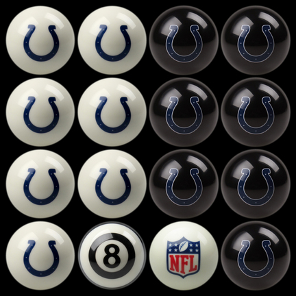 Indianapolis Colts NFL Home vs. Away Billiard Balls Full Set (16 Ball Set) by Imperial International