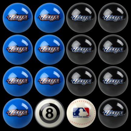Toronto Blue Jays MLB Home vs. Away Billiard Balls Full Set (16 Ball Set) by Imperial International