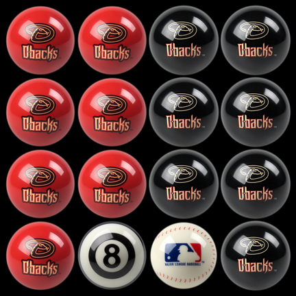 Arizona Diamondbacks  MLB Home vs. Away Billiard Balls Full Set (16 Ball Set) by Imperial International