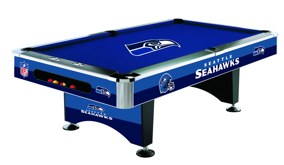 Seattle Seahawks Licensed Billiards Table with Team Logo Cloth 52-1024 from Imperial International