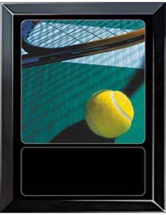 Tennis Court Sports Scene Medium Plaque