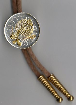 Singapore 50 Cent "Lionfish" Two Tone Coin Bolo Tie