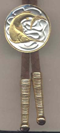 Singapore 20 Cent "Sword Fish" Two Tone Coin Bolo Tie