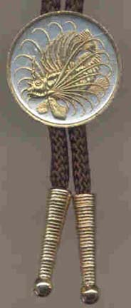 Singapore 50 Cent "Lionfish" Coin Bolo Tie