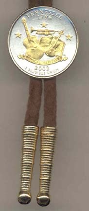 Tennessee Two Tone Statehood Quarter Bolo Tie