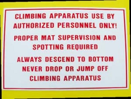 12" x 18" Climbing Equipment Sign