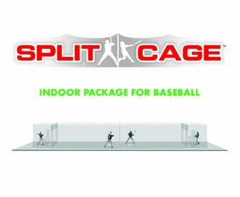 Indoor Split Cage&#153; Batting Cage Package for Baseball