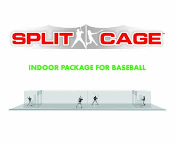 Indoor Split Cage&#153; Batting Cage Package for Baseball