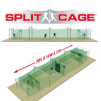 Outdoor Split Cage&#153; Batting Cage Package for Baseball