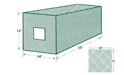 JUGS&reg; #4 Half Net&trade; Batting Cage Net (191 lb. Breaking-Strength Nylon Twine)