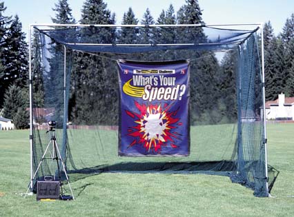 JUGS SPEED&trade; Challenge Fundraiser Package (Radar Gun, Readout Display, Multi-Sport Instant Cage and Backdrop) -