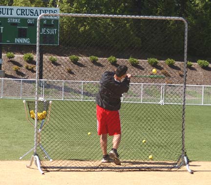 Square Fungo Fixed-Frame Screen - 8' Tall from The Jugs Company