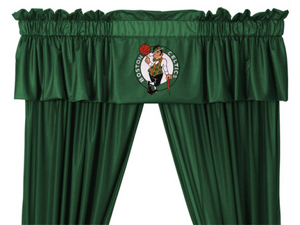 Boston Celtics 88" x 14" Coordinating Pleated Valance for "The Sidelines Collection" by Kentex